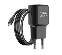Chargeur Secteur Rapide 2A avec Câble Intégré micro-USB 1.2m Blue Star Noir