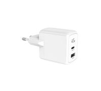 Chargeur secteur rapide GaN 45W double port (USB et USB-C) Tiger Lite Blanc