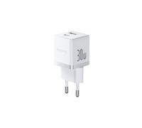 Chargeur Baseus Palm Fast Charger USB-C+A 30W Cluster Blanc