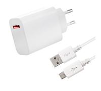 Chargeur Secteur Rapide USB2 33W + Cable USB pour Samsung Galaxy J6 SM-J600F 5.6"" - Blanc - Yuan Yuan -