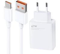 Chargeur Secteur Rapide Xiaomi 33W/67W/120W + Cable Type C - Blanc (67W Charger + Cable)