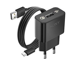 Chargeur secteur Sony UCH12 1.5A Noir Smartphone - Câble USB type C inclus