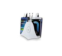 Chargeur secteur support mural avec 4 ports USB 2,1 A - blanc - 495030
