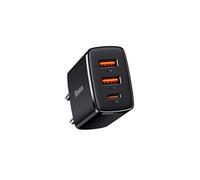 Chargeur Secteur Triple Sortie 2 USB-A/USB-C 30W Modèle CCCP30UE Noir