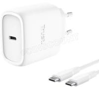Chargeur secteur Trust Maxo 1x port USB-C - 45W- Cable 2m inclus (Blanc)