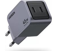 Ugreen Chargeur secteur GaN 2 ports USB‑C 45W Gris