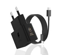 Chargeur Secteur Ultra Rapide 25W pour Samsung A16/A17, USB C Secteur Chargeur et Câble USB C 1M, Adaptateur Secteur 25W Ultra Rapide pour Galaxy S25/S24/S23/S22/S21/A56/A36/A06/A05s/A26/Z Flip7 Noir