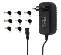 Chargeur Secteur Universel 36W avec 8 embouts jusqu'à 12V T-128P Noir