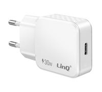 Chargeur Secteur Universel USB-C 30W Power Delivery Charge Ultra Rapide LinQ Blanc