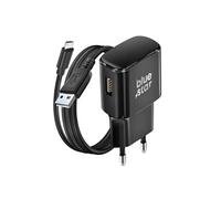 Chargeur Secteur Universel USB QuickCharge 2.0 avec Câble Micro-USB Noir