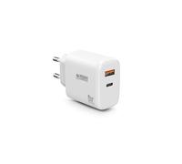 Urban Factory SECTEUR 65W TYPE C GAN AVEC 1 PORT USB-C 45W + 1 PORT USB-A 18W CHARGE RAPIDE WHITE