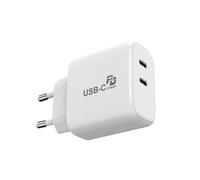 Chargeur secteur Urban Factory avec 1 port USB-C 45 W + 1 port USB-C 20 W Blanc