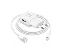Chargeur secteur USB 1.5A et Câble Lightning iPhone/iPad Charge rapide - Blanc