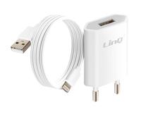 Chargeur Secteur USB 1A avec Câble USB vers Lightning Longueur 1.2m Blanc