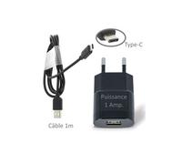Chargeur Secteur USB 1A et Câble Type-C Pour ASUS - BLACKBERRY - CROSSCALL - GOOGLE - HTC - HUAWEI - MOTOROLA - ONEPLUS - OP... et +
