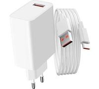 Chargeur secteur USB 33W + Câble USB vers USB-C blanc, Produit officiel