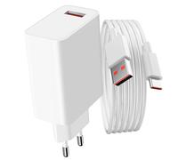 Chargeur Secteur USB 33W + Câble USB vers USB-C Xiaomi Blanc