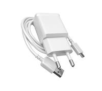 Chargeur secteur USB 8W avec Câble USB vers USB-C Blanc