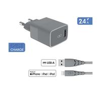 Force Power - Chargeur + Câble 12w Usb Usb-A Vers Lightning Recyclé