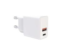 WOW, chargeur compact 38W USB-A/USB-C Power Delivery, blanc