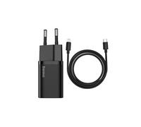 BASEUS Chargeur Marque Modèle USB-C Super Sir SI Quick Charger 1C 20W Chargeur Secteur avec Foudre 100 cm Noir