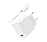 Chargeur Secteur USB-C 20W avec Câble USB-C vers USB-C 1m Blanc
