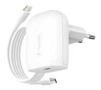 Chargeur Secteur USB C 20W Format Plat Câble USB C vers Lightning 1m Belkin Blanc