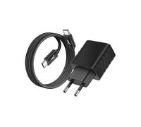 Chargeur Secteur USB-C 20W PD QC 3.0 avec Câble USB-C Noir