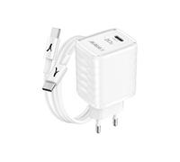 Chargeur Secteur USB-C 20W Power Delivery Câble 1m Blanc