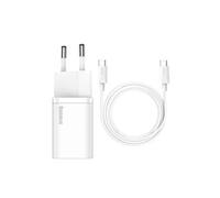 Chargeur Rapide Baseus Si 25W 3A USB-C + Câble 1m - Blanc