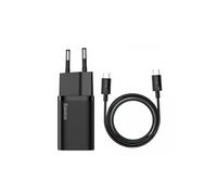 Baseus Chargeur ultra-rapide 25W QC 3.0 PD avec câble USB-C Noir