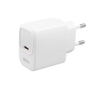 Chargeur Secteur USB-C 25W PD 3A Rapide avec Protection Intégrée Blanc