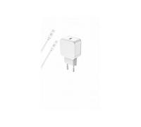 Chargeur maison USB C PD 30W Power Delivery + Cable USB C/Lightning Blanc - 100. Plastique recycle BigbenChargeur maison USB C PD 30W Power Delivery + Cable USB C/Lightning Blanc - 100. Plastique recy