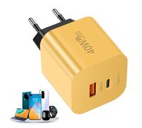 Chargeur Secteur USB C - Adaptateur De Charge PD 40 W pour Téléphone,Bloc de Charge Murale Portable - pour Maison Café Aéroport et Amateurs de Jeux