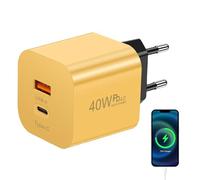 Chargeur Secteur USB C - Adaptateur de Charge Rapide PD 40W - Chargeur Murale Multi-Ports,pour Voyageurs Bureau Technophiles Gamers Chambre Café Aéroport Bibliothèque Hôtel Salle De