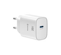Chargeur Secteur USB-C GaN 20W Power Delivery avec Protection Intégré Blanc