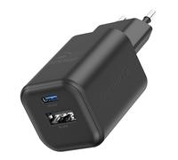 Chargeur Secteur USB C GaN 45W + USB 18W Charge Rapide Design Compact Swissten Noir