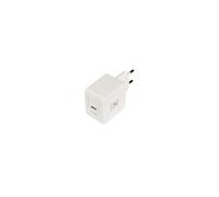 Chargeur Secteur USB-C PD 18W Compact et Câble USB-C en Nylon Tressé Blanc