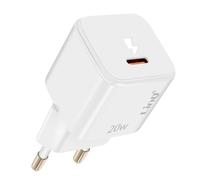 Chargeur Secteur USB-C Power Delivery 20W Charge Efficace Compact Blanc