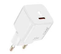 Chargeur Secteur USB-C Power Delivery 20W Charge Efficace Compact LinQ Blanc