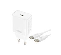 Chargeur Secteur USB-C Power Delivery 20W Compact avec Câble USB-C 60W Blanc