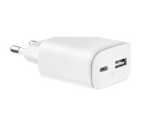 Bigben Connected Chargeur secteur Force Power USB-C/USB-A compatible Power Delivery 45W GaN Blanc