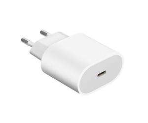Chargeur Secteur USB Type C Power Delivery 20W Recharge Rapide Blanc