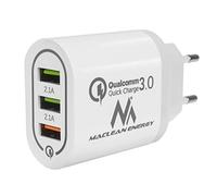 Chargeur Secteur USB Universel QC 3.0 3xUSB Maclean MCE479 Blanc