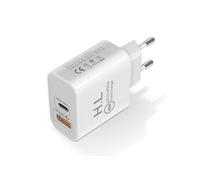 Chargeur secteur USB / USB-C 20W Power Delivery Q.C 3.0 Blanc
