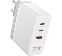 Chargeur secteur, Vention, Fegw0-Eu, 2Xusb-C, Usb- A, 100W/100W/30W, Gan (Blanc)