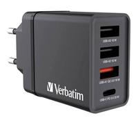 VERBATIM 49700 - Chargeur USB CHR-30EU1, 30 W, 5 - 12 V, GAN, noir