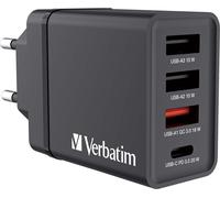 VERBATIM 49700 - Chargeur USB CHR-30EU1, 30 W, 5 - 12 V, GAN, noir