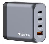 Chargeur secteur Verbatim GNC 1x port USB-A + 3x ports USB-C 140W (Noir)