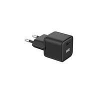 WE Chargeur Secteur GaN 1 Port USB-C : 5V/3A, 9V/2.22A, 12V/1.67A, 20W, Compatible Power Delivery 3.0, Format Mini, Coloris Noir